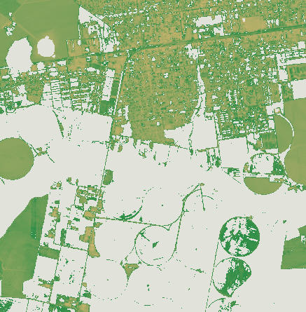 Mapa colorido de NDVI da Bahia